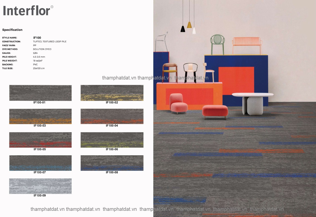 cataloge thảm tấm interflor if100